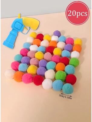 Uplifted Finds Interactive Plush Ball Launching Gun 20 Pcs