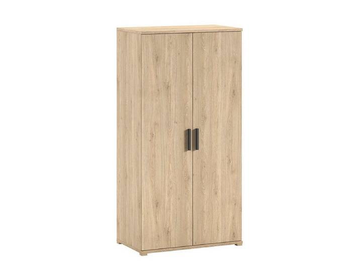 58 aufm Kessel Kleiderschrank Schrank Schlafzimmer Keelia Eiche 2 Türen mit Soft Close (inkl. Versand, Lieferung bis Verwendungsstelle) Kleiderschrank mit Soft-Close und praktischer Innenaufteilung