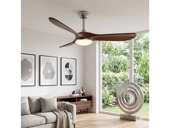 Ventilateur de plafond industriel vintage de 36, 42, 52, 60 pouces en ABS avec lumière et télécommande, ventilateur décoratif rétro de grande taille