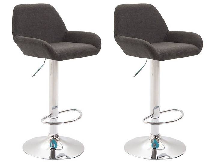 CLP Barhocker Braga Stoff (Set, 2er), drehbar und höhenverstellbar
