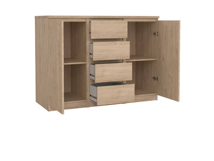 Buffet en bois plaqué chêne brun