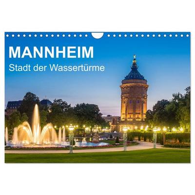 Mannheim - Stadt der Wassertürme (Wandkalender 2026 DIN A4 quer), CALVENDO Monatskalender