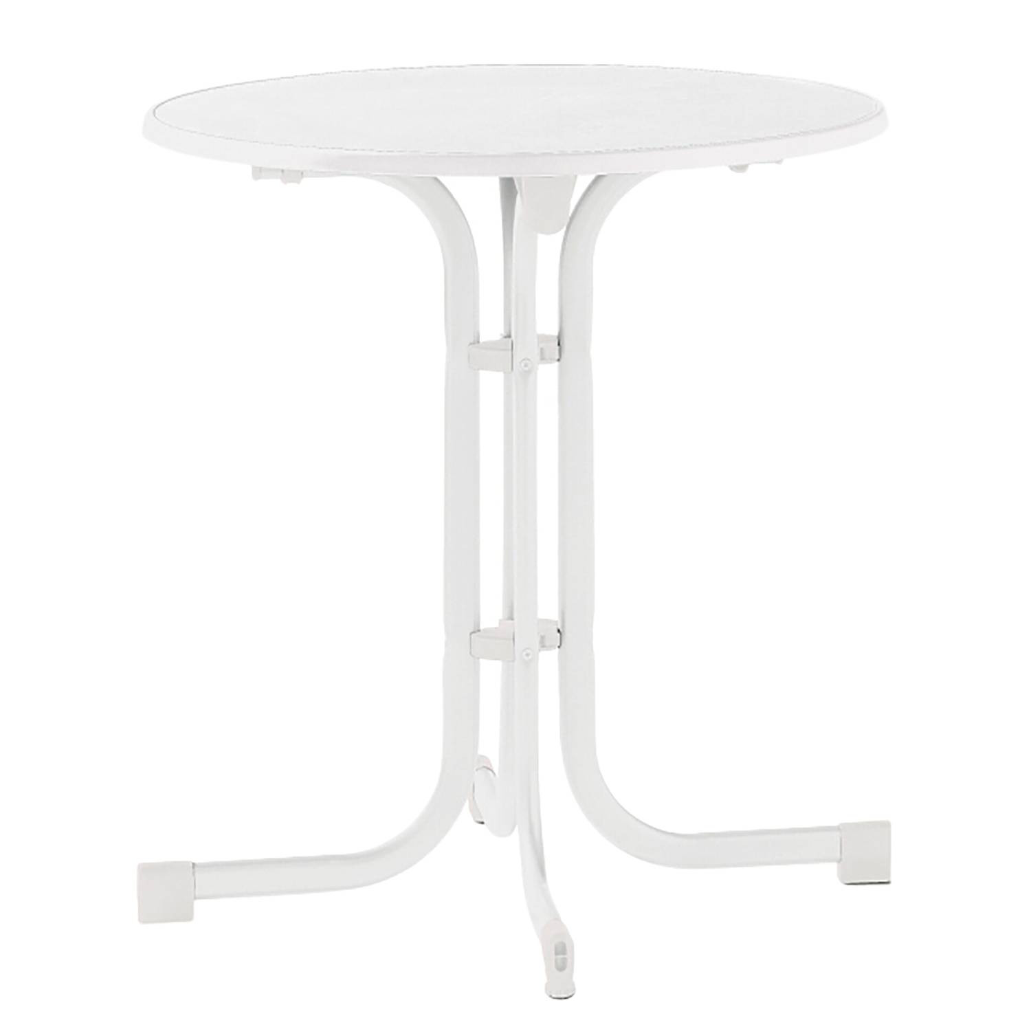 Froschkönig24 Boulevard inklapbare tuintafel, wit, Ø 70 cm