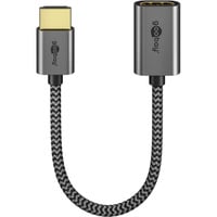Ultra High-Speed HDMI-Flexiadapter, Kabel schwarz/gold
