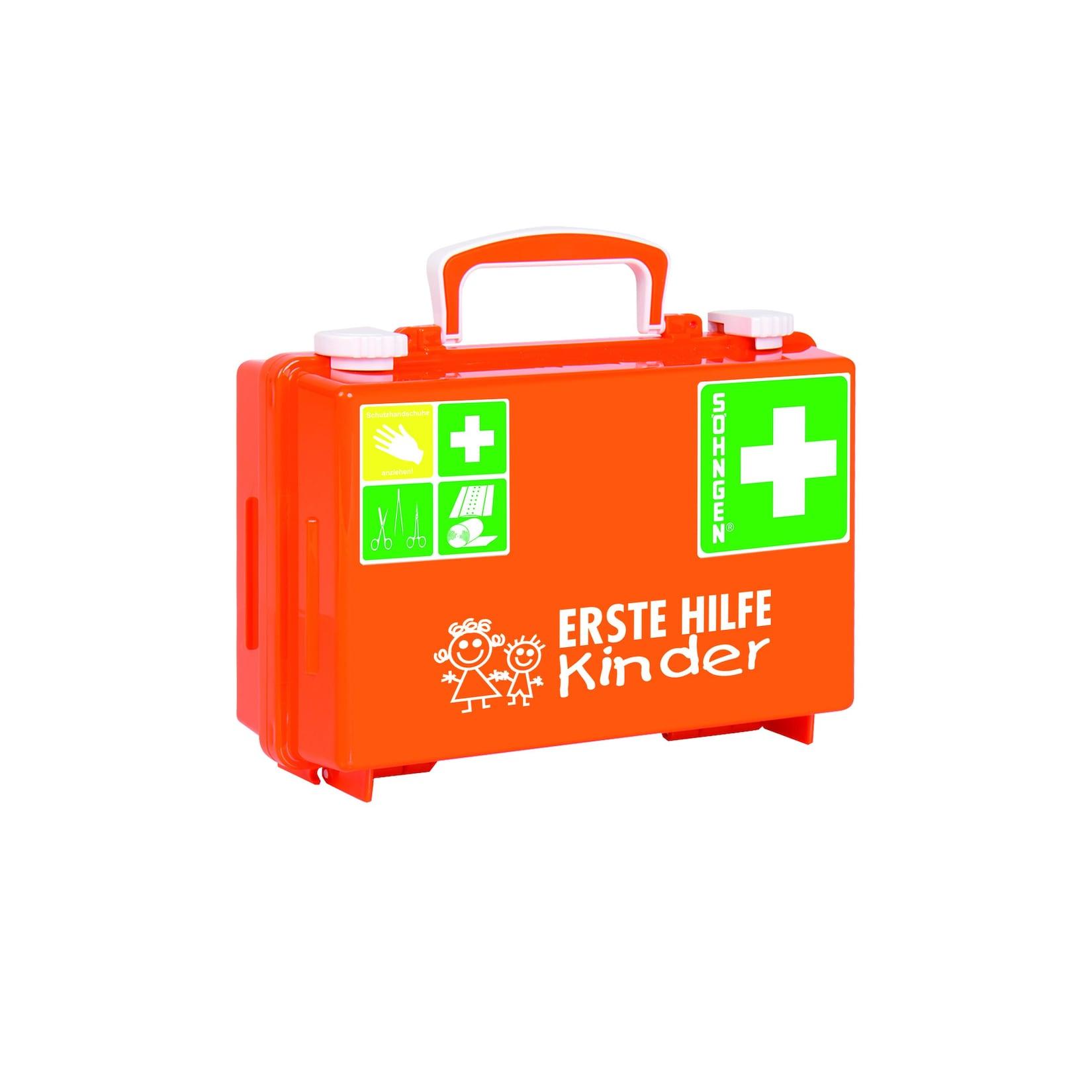 Söhngen Erste-Hilfe Koffer Quick-CD Kombi Kindergarten orange Notfall-Koffer