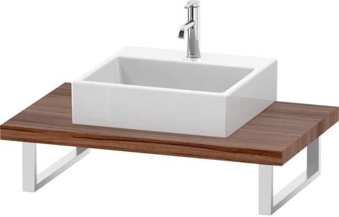 Duravit DuraStyle Konsole DS102C07979 für Aufsatzbecken, 1 Ausschnitt, Stärke 4.5 cm, Nussbaum natur