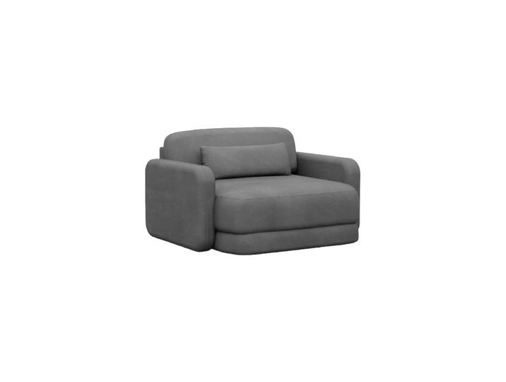 Design Echtleder Loungesessel „Eloria“ Echtleder Dark Grey BLOOMINGLOFT Collection