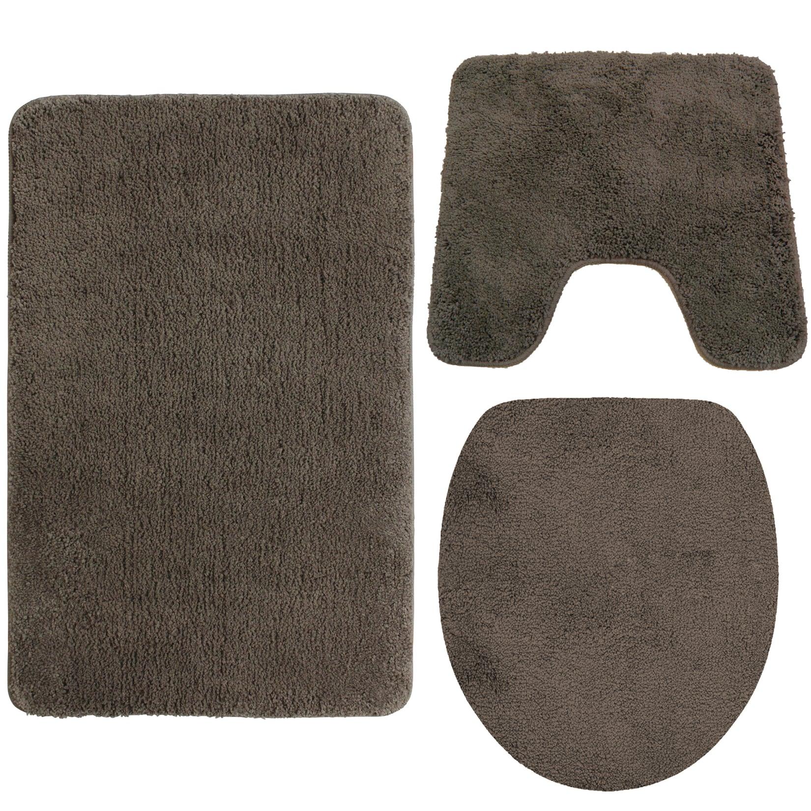 NYVI Badematte NYVISpa Lasalle - Badezimmerteppich - Rutschfest, Saugfähig, Schnell Trocknend, Fußbodenheizung geeignet, Waschbar, Weich Farbe:Taupe;Größe:Set 3-teilig