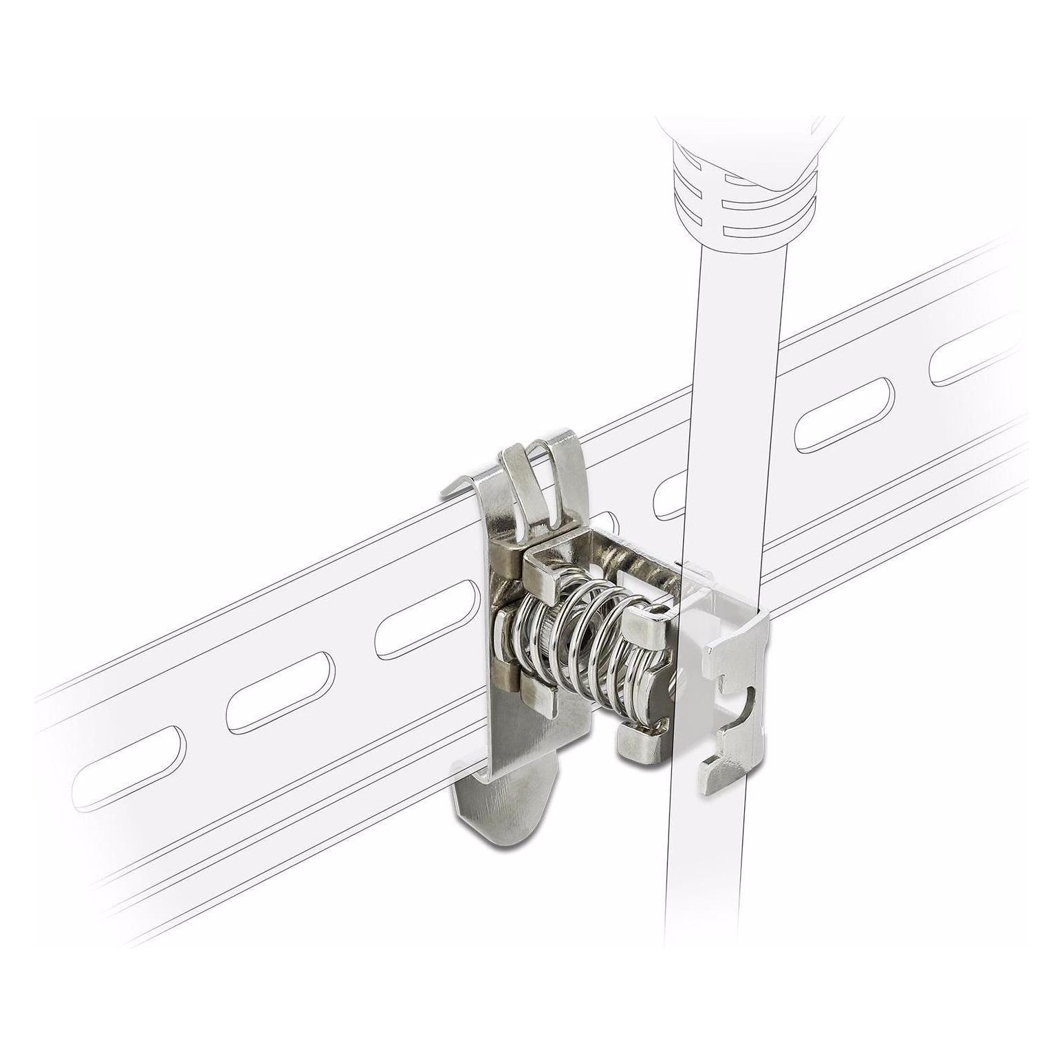 Delock Schirmklemme 3 - 8mm für Hutschiene/DIN Rail (66440)