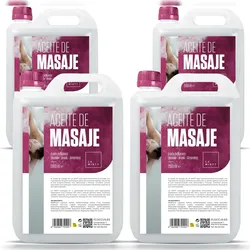 LA MISTT Süßmandel-, Rosmarin-, Lavendel-, Fenchel- und Rosmarinöl 4 x 2 Liter | Professionelles Massageöl | Körperöl