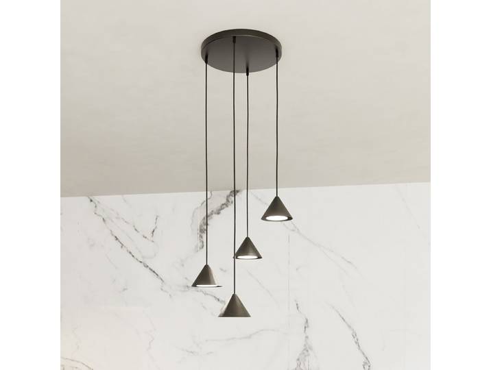 Pendelleuchte Elit Premium 30 x 100 x 30cm Schwarz/Schwarz 4 Material: Metall Metallart: Stahl Oberfläche Metall: Pulverbeschichtet Glühlampe