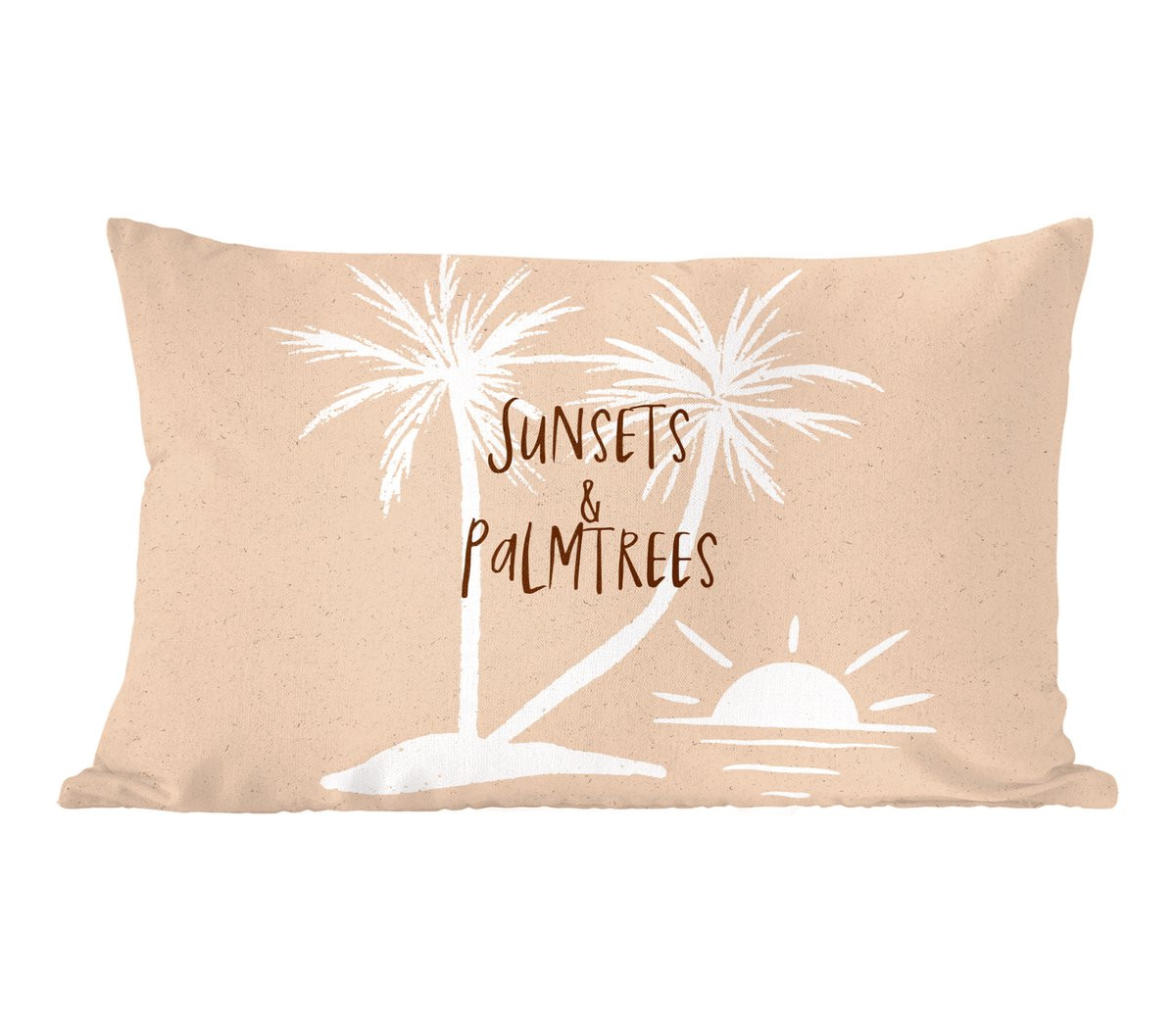 PillowMonkey Sierenkussen met Spreuken, Quotes, Sunsets & Palmtrees, 60 x 40 cm
