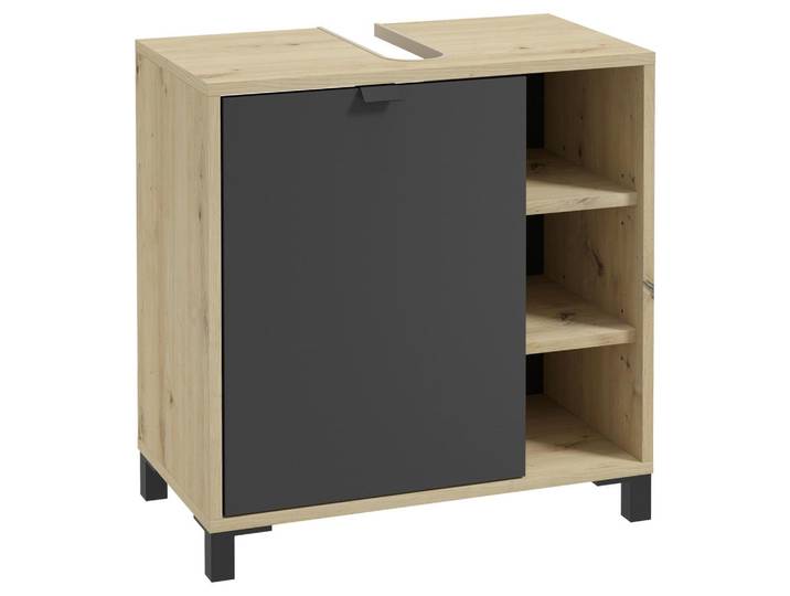 Waschbeckenunterschrank Vira B: 60 cm, Amora Anthrazit