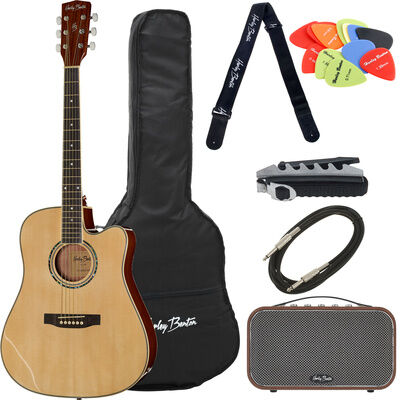 Harley Benton D-120CE NT Bundle Naturel haute brillance