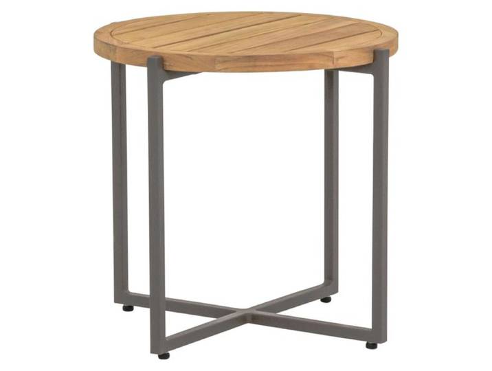 Apple Bee Condor Beistelltisch Ø54cm Aluminium/Teak