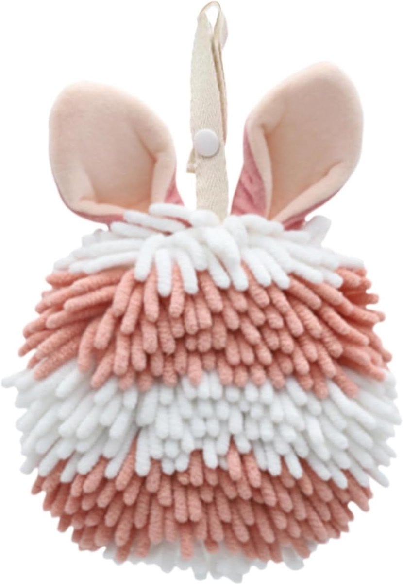 Roze Chenille Gastendoekjes voor Keuken of Badkamer - 17 x 6 cm