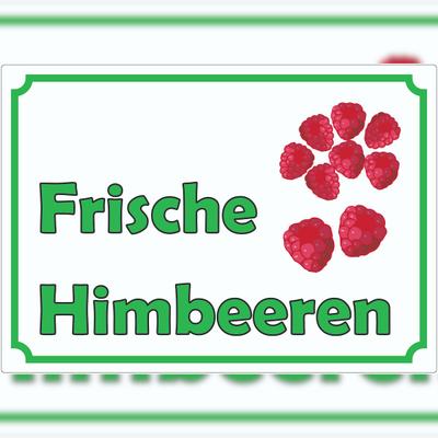 HB-Druck Werbeaufkleber Aufkleber Himbeeren A3 (297x420mm)