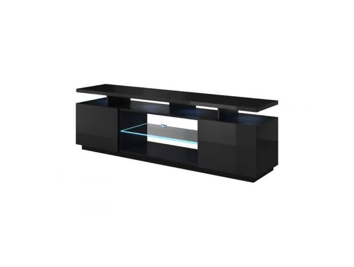 Cama MEBLE Cabinet RTV EVA 180x40x56 noir brillant - EVA RTV CZ/CZ
