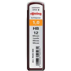 Dymo, Bleistiftminen, Feinminen (12 Stk., 1 mm, HB)