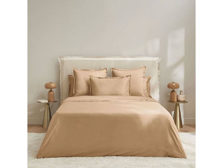 Housse de couette satin bronze 140x200 cm