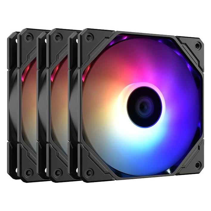 ID-Cooling Set of 3 TF-12025 Pro 120mm fans black aRGB lighting (120 mm, 3x) (62439904)