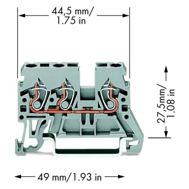 Wago Kontakttechnik Durchgangsklemme 870-681 (870-681)