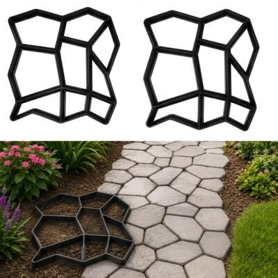 Gardenised Paving Mold, DIY Path Maker for Garden Walkways