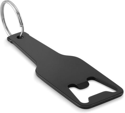 Porte-clés Décapsuleur en Aluminium Personnalisé - BOTELIA noir