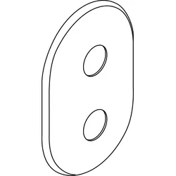 Ideal Standard Rosette, für E-Thermostat, Chrom A962875AA