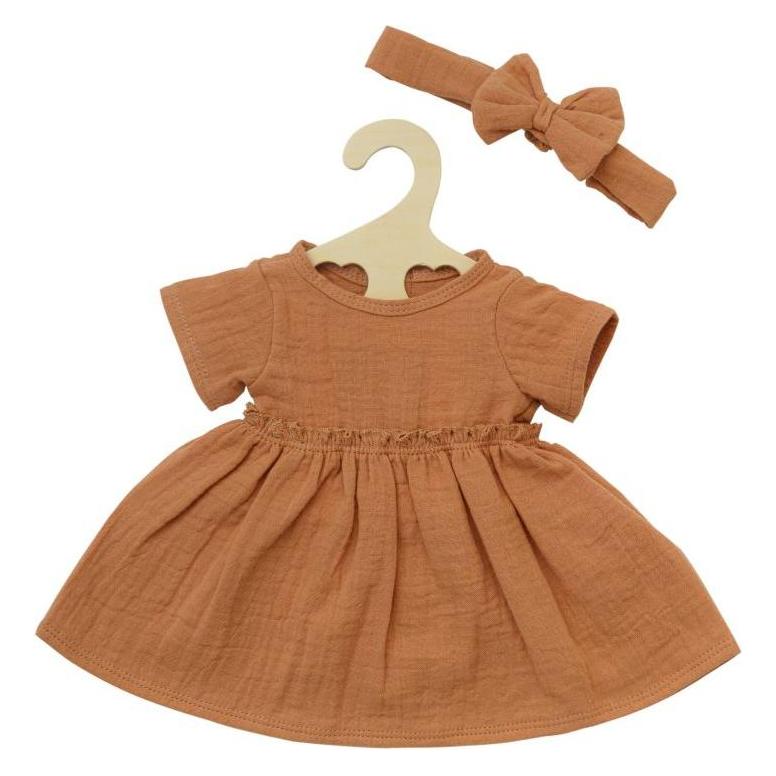 Heless Puppenkleid Braun mit Rüschen, 35-45 cm (2425)