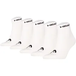 HEAD Unisex Quarter Socken, 5er Pack - ELEMENTS ALL SPORTS QUARTER ECOM, Kurzsocken, einfarbig Weiß / 39-42