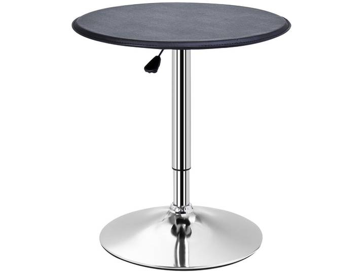 Bartisch / Hochtisch mit Höhenverstellung, Schwarz, Metall, 63x93x63 cm, Esszimmer, Barmöbel, Bartische