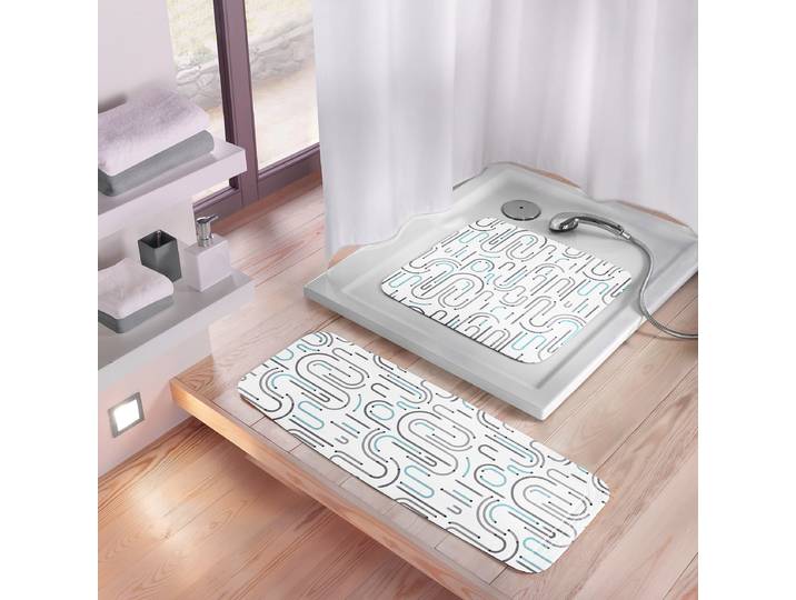 Tapis de douche Vision PVC Gris 55 x 0 x 55cm
