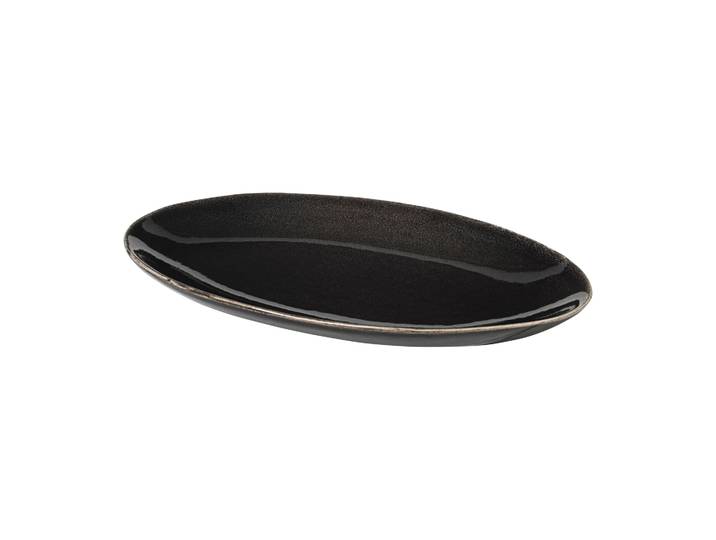 Broste Copenhagen Plat oval Nordic Coal 13,6x22 cm