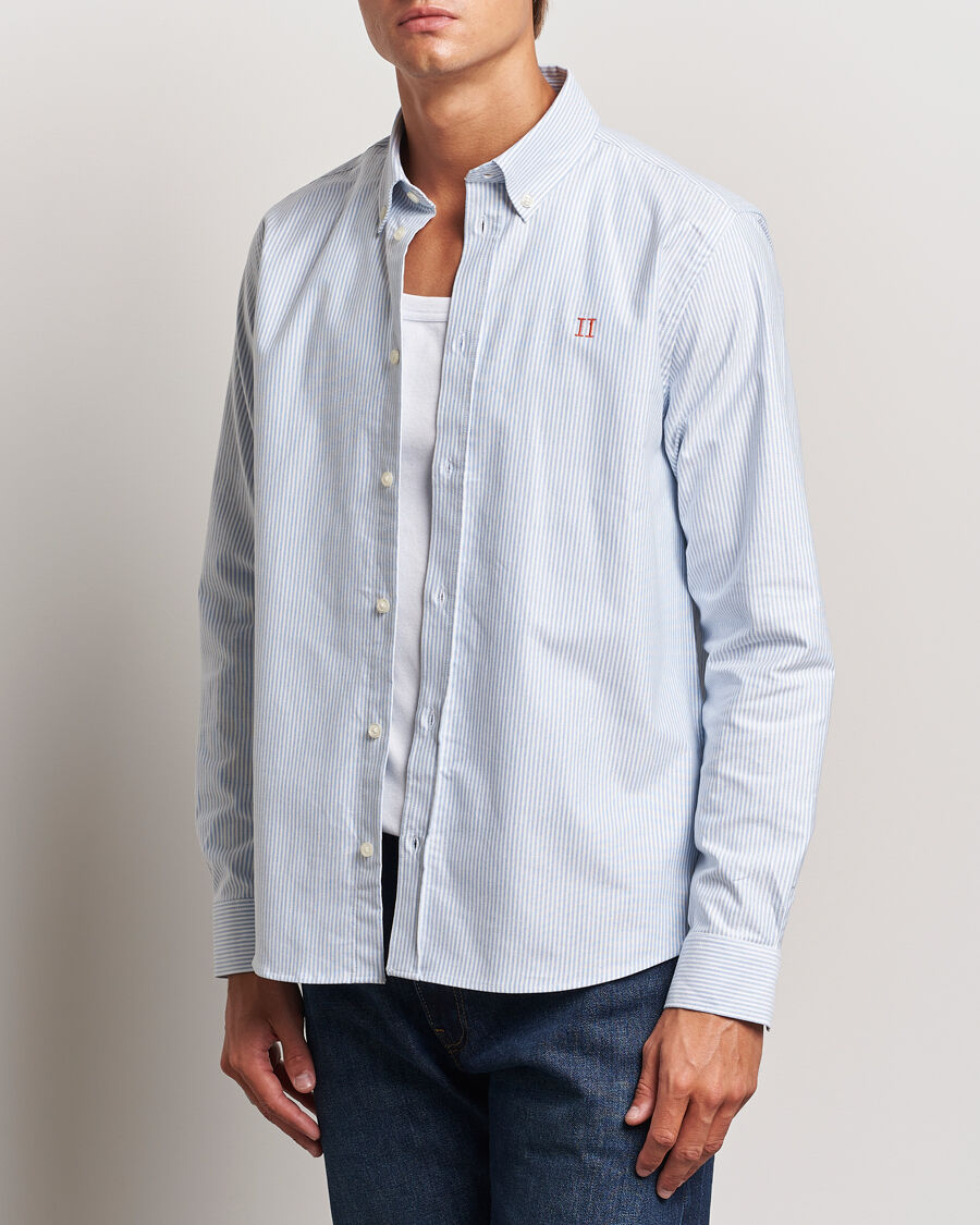 Les Deux Konrad Contrast Oxford Shirt Light Blue/White men XL Blå,Blå