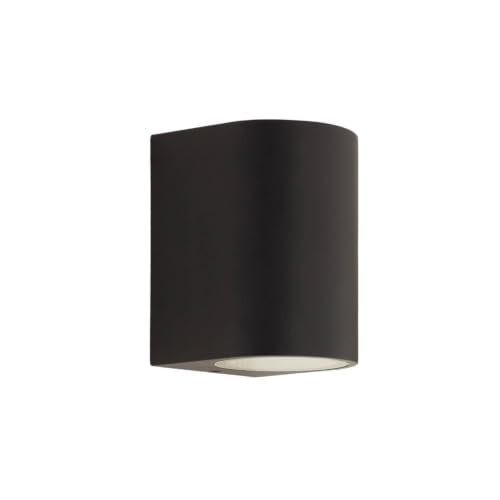 PRIOS Moderne aluminium wandlamp voor tuin, balkon of terras, zwart, met glas