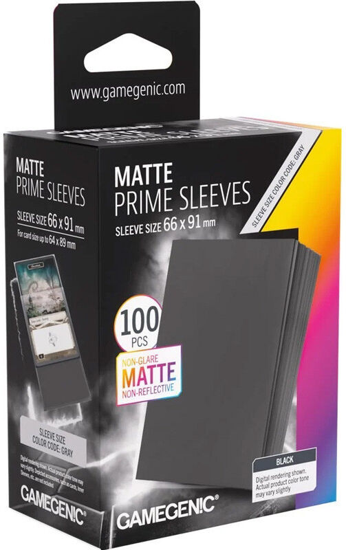Gamegenic GG : 100 Prime Sleeves Black 66x91mm