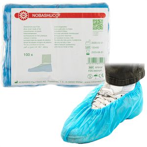 Nobamed Überschuhe Nobashuco, PE, Einweg, wasserdicht, blau, 100 Stück