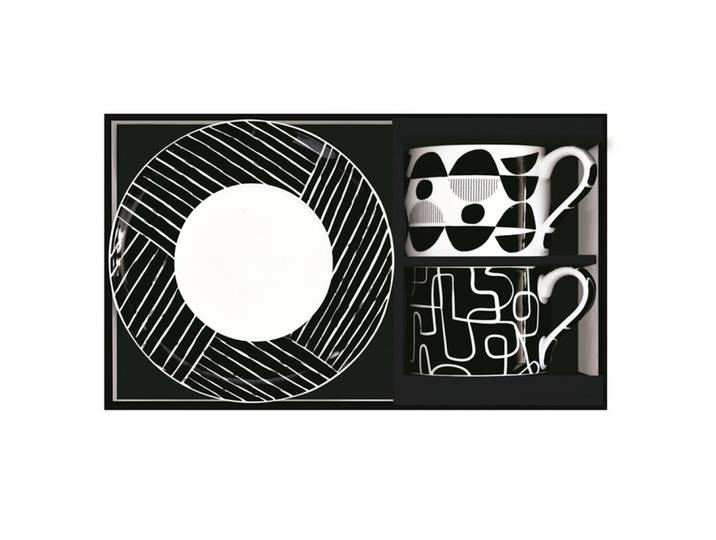 Easy Life Coffee Mania 2er Kaffee Tasse m. Untert. Graf 240ml - Material: Porzellan - 903