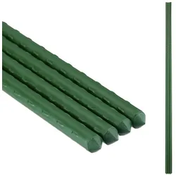 Relaxdays Pflanzstäbe, 10er Set, 120 cm, Ø 10 mm, kunststoffummantelter Stahl, Rankhilfe für Pflanzen, Rankstäbe, grün