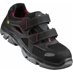 Stabilus, Sicherheitsschuhe, Sicherheitssandale THILO AIR Grösse 45 schwarz/rot Textil/Meshmaterial S1 SRA ESD EN ISO 20345 (S1, 45)