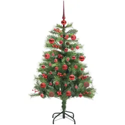 vidaXL, Weihnachtsbaum, Luisa (mit LEDs und roten Bällen) (150 cm)
