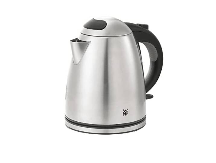 WMF Stelio Wasserkocher Edelstahl 1,2l, elektrischer Wasserkocher mit Kalk-Wasserfilter, 2400 W, Wasserstandanzeige beleuchtet, edelstahl matt