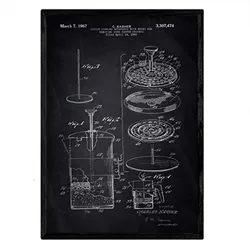 POSTER Kaffee Patent 3 A3 Rahmenlos