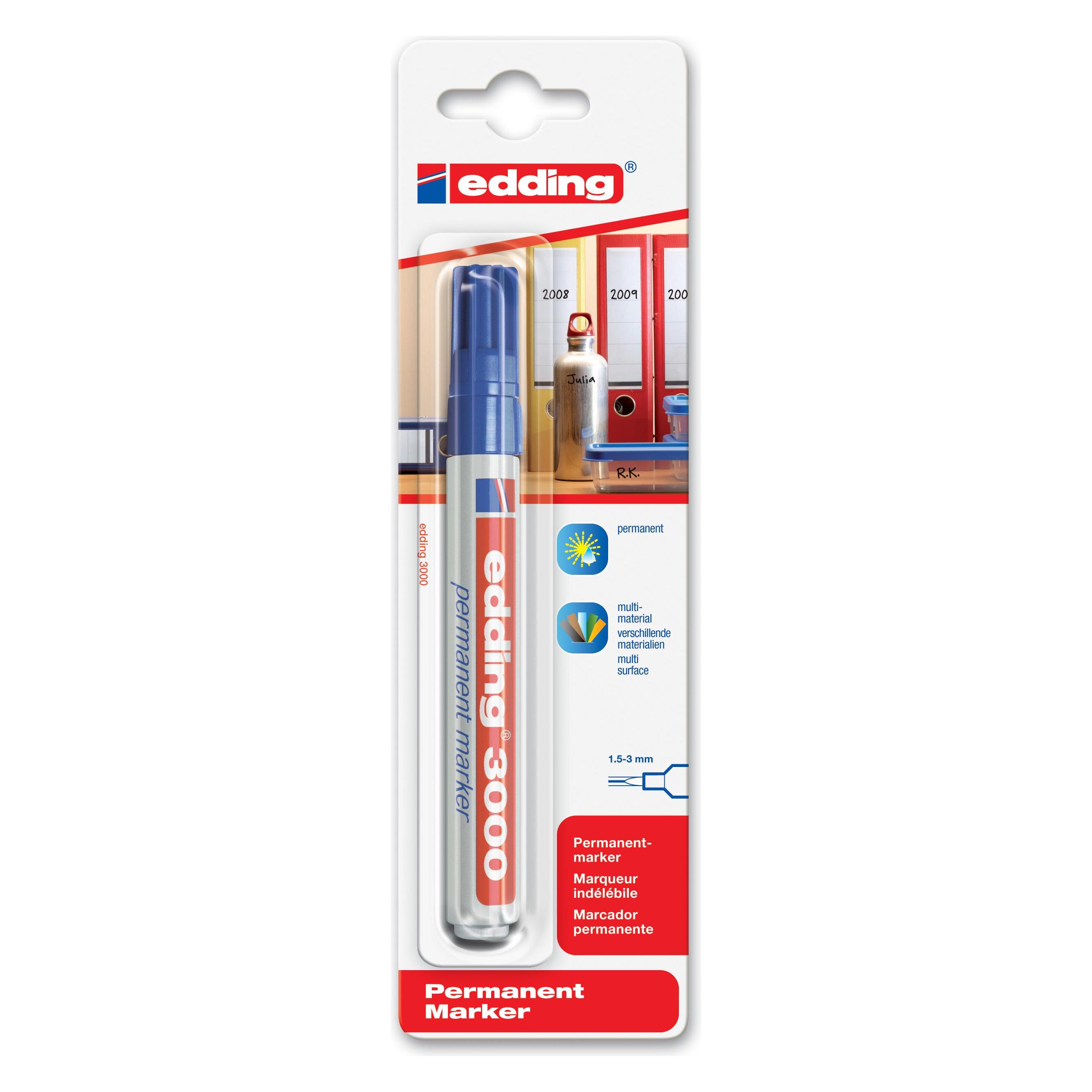 Edding Permanent Marker 3000 (1x) (3000-3 Bli)