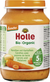 Holle Boião Puré de Cenoura e Batata Bio 190 gr