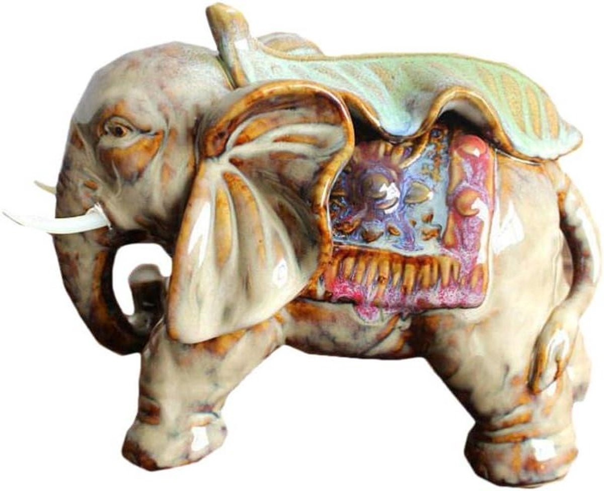 Decoratieve Olifant Beeldje Multicolor Hoogte: 23 cm