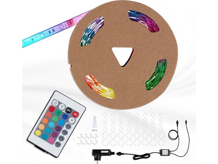Ruban LED extérieur 10 mètres BRILONER LEUCHTEN LED SUPERLINE\, 0\,09 W\, IP44\, blanc\, plastique\, variateur\, 1000 x 1\,2 x 0\,3 cm