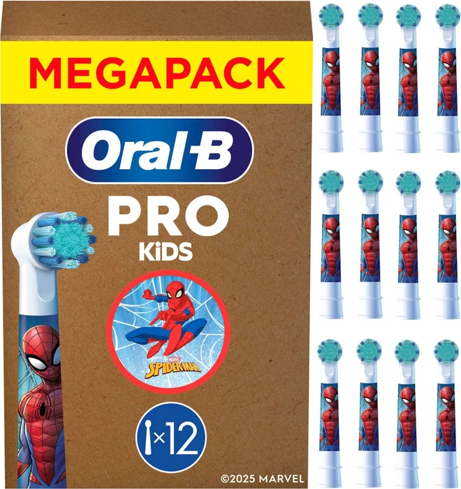 Oral-B Pro Kids Spiderman 12er , Aufsteckbürste weiß