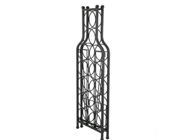 Metallboden-Weinregal for mehrere Flaschen, freistehende Weinwiege Freistehender Boden-Weinflaschen-Ausstellungsständer, minimalistische Küchen-Keller-Dekoration